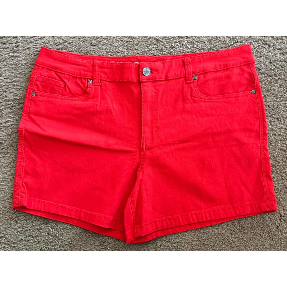 Canyon River Blues Women’s Plus Size Stretch Denim Jean Shorts Red Size 18